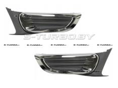 Решетки в бампер (левая+правая) с хромом, нижние