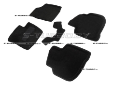 Коврики 3D модельные ворсовые в салон, черные