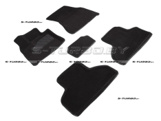 Коврики 3D модельные ворсовые в салон, черные