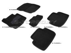 Коврики 3D модельные ворсовые в салон, черные
