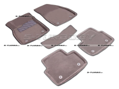 Коврики 3D модельные ворсовые в салон, серые