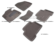 Коврики 3D модельные ворсовые в салон, серые