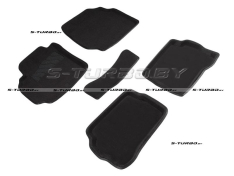 Коврики 3D модельные ворсовые в салон, черные
