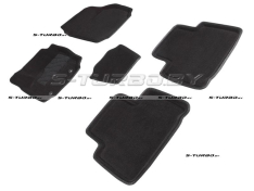Коврики 3D модельные ворсовые в салон, черные