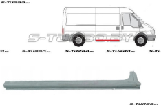 Порог (правый) под боковой сдвижной двери, средняя / длинная / maxi длинная база, длина 143 см, с кусочком уголка, заводской штамп