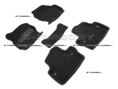 Коврики 3D модельные ворсовые в салон, черные
