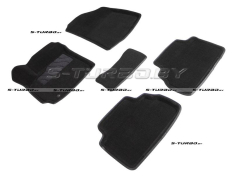 Коврики 3D модельные ворсовые в салон, черные