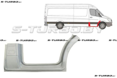 Арка передняя, задняя часть, под дверь (правая) + порог + часть стойки (до лючка) заводской штамп