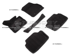 Коврики 3D модельные ворсовые в салон, черные (2wd)