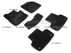 Коврики 3D модельные ворсовые в салон, черные