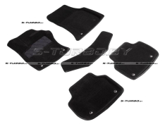 Коврики 3D модельные ворсовые в салон, черные