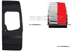 Дверь задняя (правая) распашная, наружная часть, до крыши (с вырезом под стекло) высокая база, заводской штамп