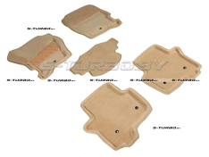 Коврики 3D модельные ворсовые в салон, бежевые