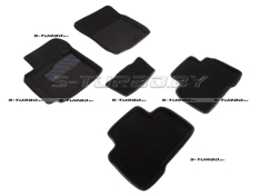 Коврики 3D модельные ворсовые в салон, черные