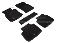 Коврики 3D модельные ворсовые в салон, черные