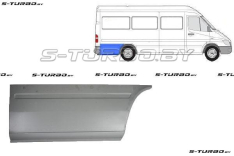 Крыло заднее (правое) задняя часть (за колесом) длинная база, заводской штамп