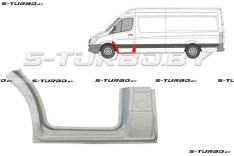 Арка передняя, задняя часть, под дверь (левая) + порог + часть стойки (до лючка) заводской штамп