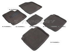 Коврики 3D модельные ворсовые в салон, серые