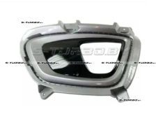 Решетка в бампер (левая) с отв. под противотуманку, с хромом