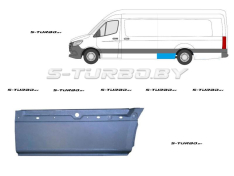 Крыло заднее (левое) передняя часть (до колеса) длинная / maxi длинная база, заводской штамп