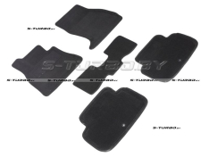 Коврики 3D модельные ворсовые в салон, черные