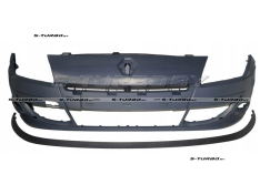 Бампер передний (грунтованный) с отв. под противотуманки, со спойлером