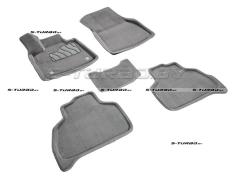 Коврики 3D модельные ворсовые в салон, серые