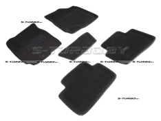 Коврики 3D модельные ворсовые в салон, черные