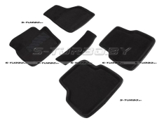 Коврики 3D модельные ворсовые в салон, черные