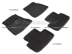 Коврики 3D модельные ворсовые в салон, черные (2008-2012)