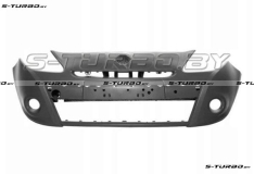 Бампер передний (черный) с  отв. под противотуманки