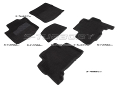Коврики 3D модельные ворсовые в салон, черные