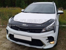 Дефлектор капота, длинный, с вырезом под эмблему