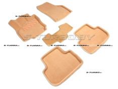 Коврики 3D модельные ворсовые в салон, бежевые