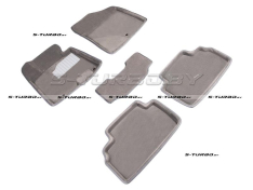 Коврики 3D модельные ворсовые в салон, серые