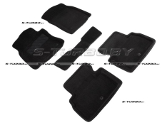Коврики 3D модельные ворсовые в салон, черные