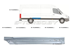 Крыло заднее (правое) над колесом, передняя часть, длинная / maxi длинная база, 15 см, заводской штамп