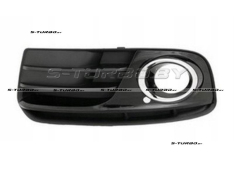 Решетка в бампер (левая) с отв. под противотуманку, с хромом