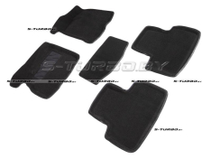 Коврики 3D модельные ворсовые в салон, черные