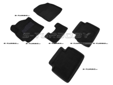 Коврики 3D модельные ворсовые в салон, черные