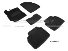 Коврики 3D модельные ворсовые в салон, черные