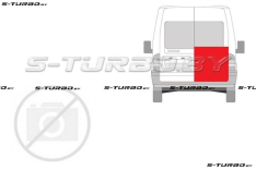 Дверь задняя (правая) распашная, наружная часть, до стекла, заводской штамп