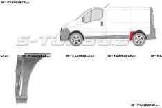 Крыло заднее (левое) передняя часть (до колеса) короткая база, заводской штамп