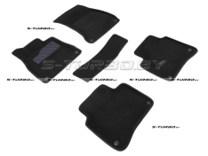 Коврики 3D модельные ворсовые в салон, черный (long)