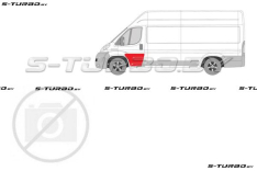 Дверь передняя (левая) наружная часть, 66 см высота, заводской штамп