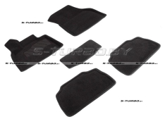 Коврики 3D модельные ворсовые в салон, черные