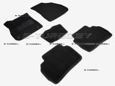 Коврики 3D модельные ворсовые в салон, черные