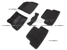 Коврики 3D модельные ворсовые в салон, черные