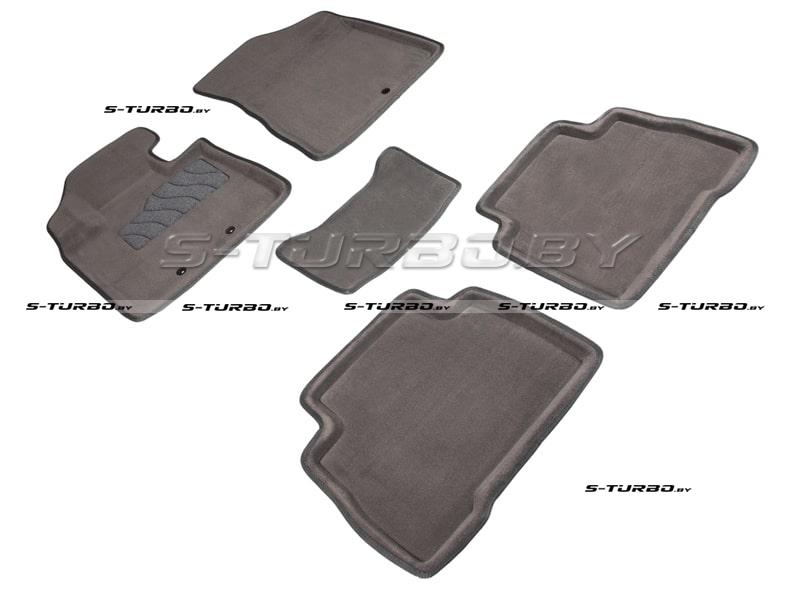 Коврики 3D модельные ворсовые в салон, серые