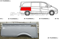 Крыло заднее (правое) над колесом (версия с сдвижной дверью) длинная база, до стекла, заводской штамп